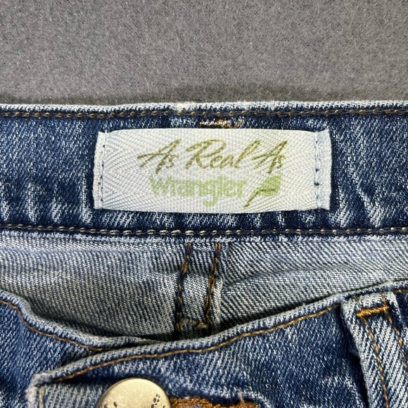 Wrangler As Real As Bootcut Jeans Womens 6 Blue faded Denim Farm Country 1493 - Picture 2 of 10